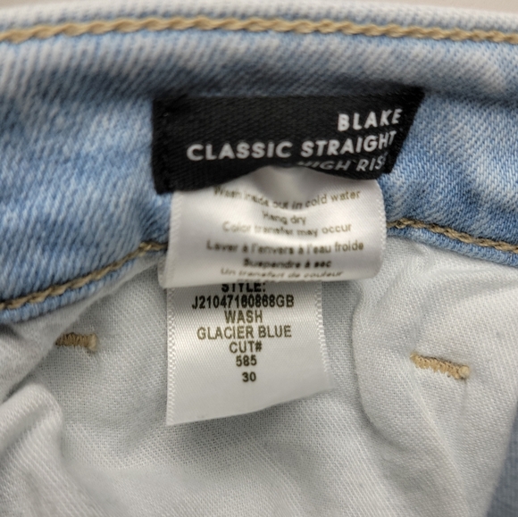 Veronica Beard Blake Classic Straight High-Rise Jeans Light Wash Size 30 - Picture 6 of 11